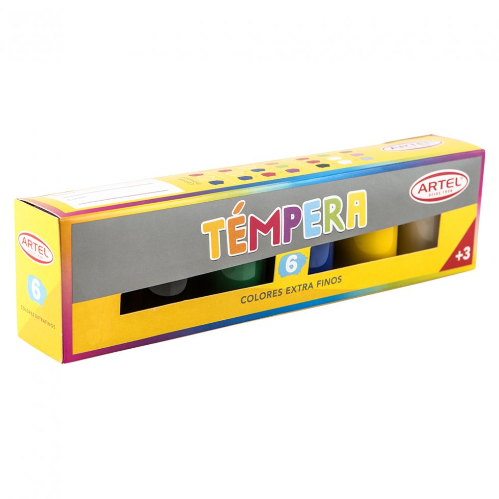 Tempera 6 colores Artel