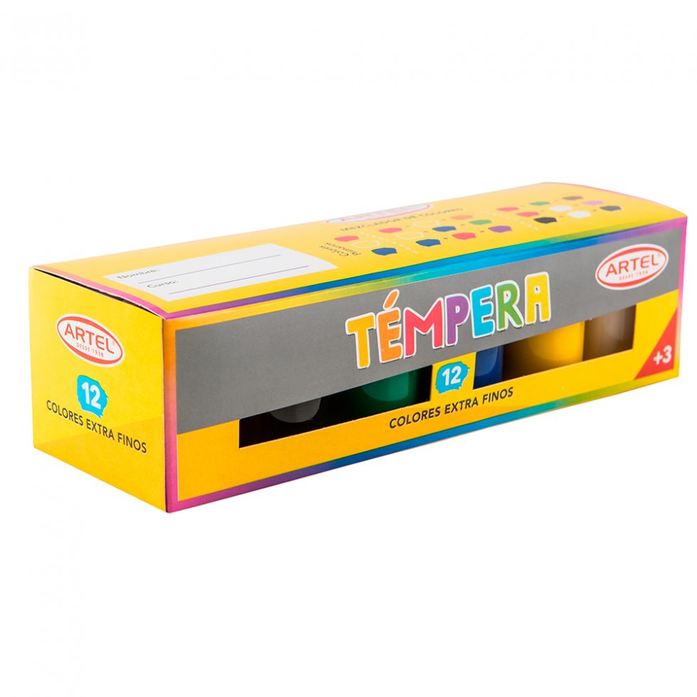 Set 12 temperas Artel