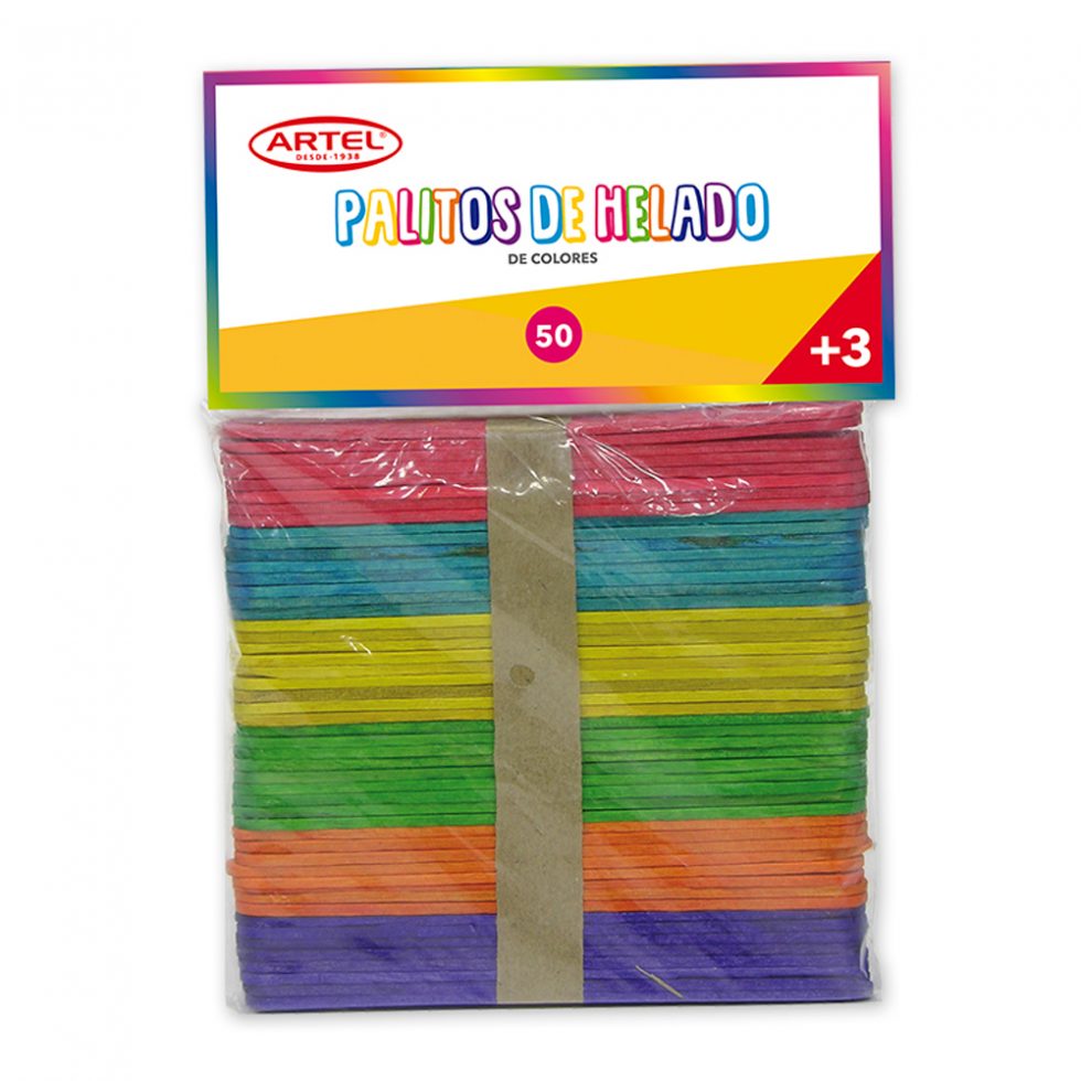 Palos de Helado Colores Artel