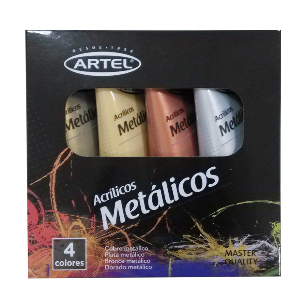 Set de 4 Acrilicos Metalicos