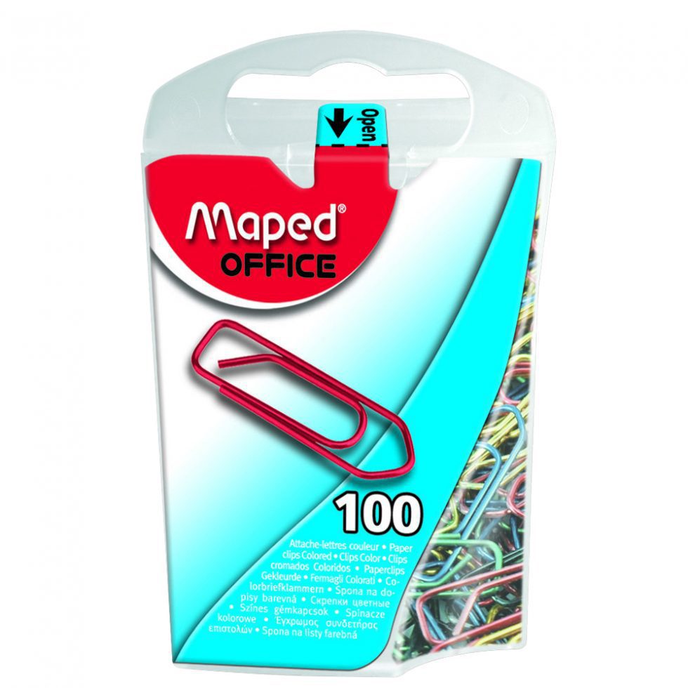 Clip Colores Metalizados 100 unidades Maped