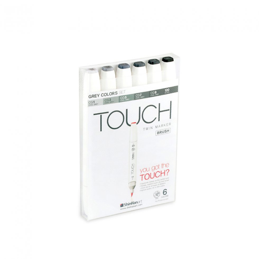 Set Touch Twin Brush 6 Set Gris.