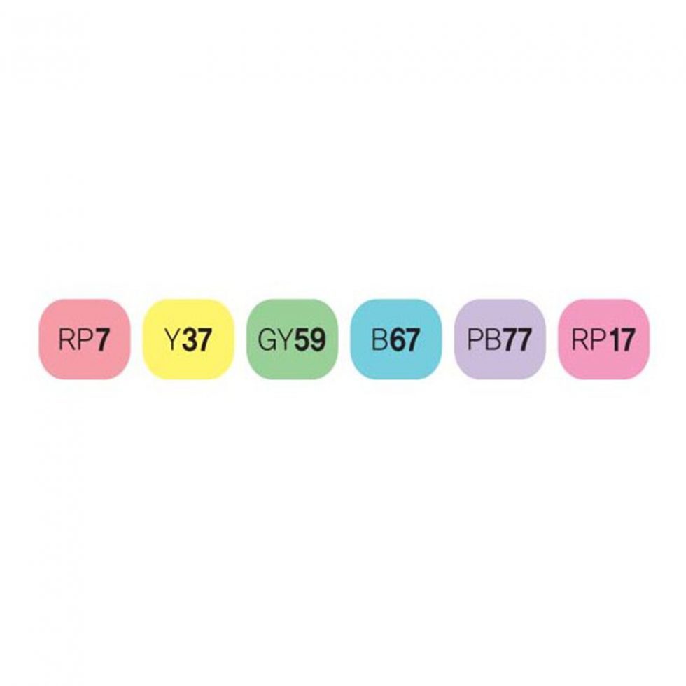 Set Touch Twin Brush 6 Set Colores Pastel. - Imagen 2