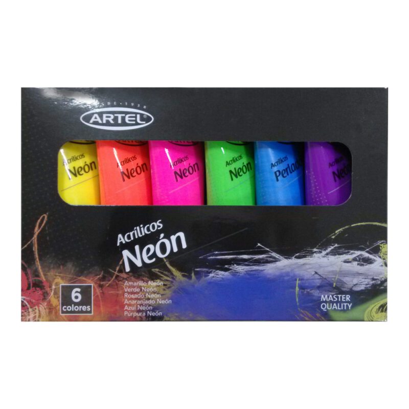 Set de Acrilicos Neon 6  Artel