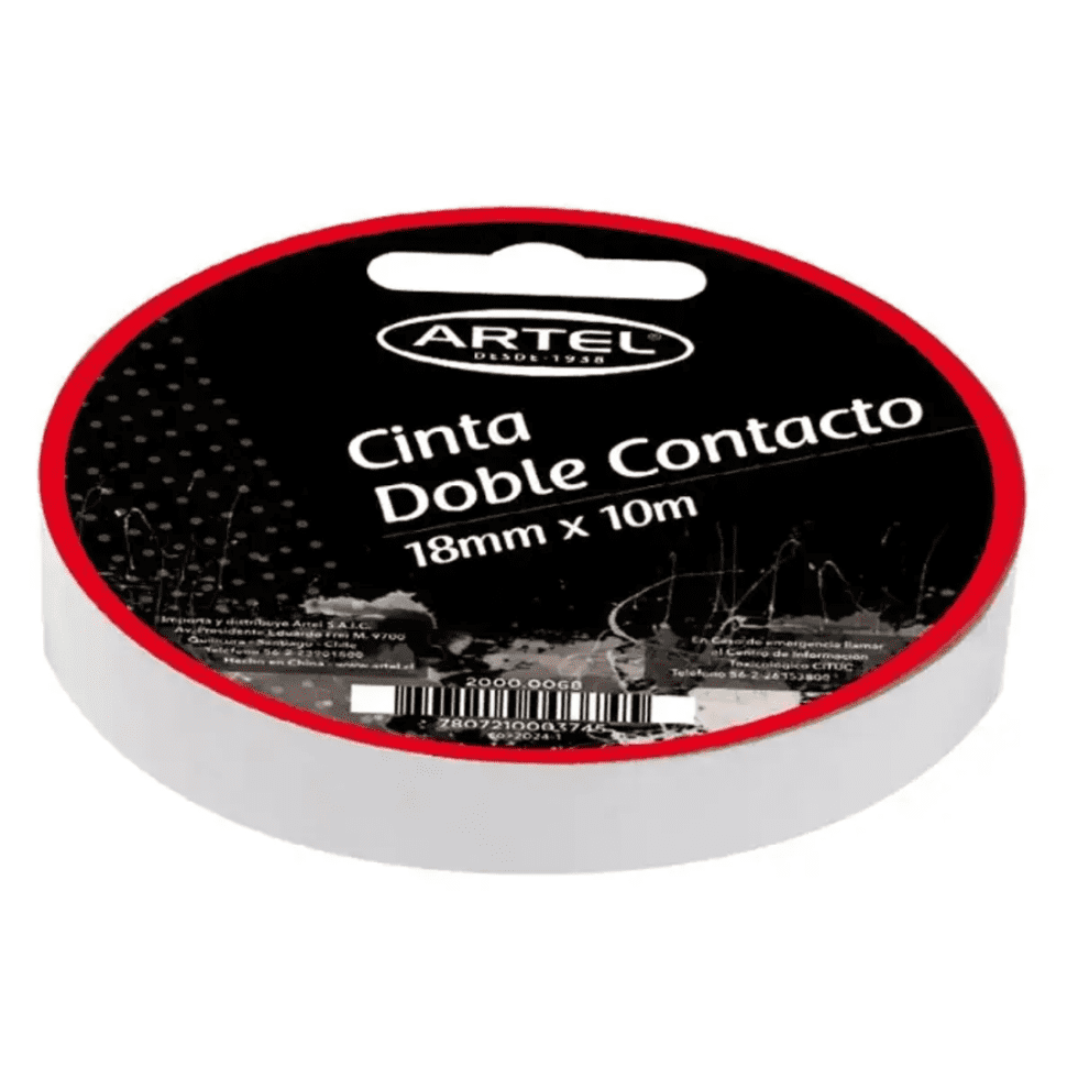 Cinta doble contacto 18mm. x 10 m. Artel