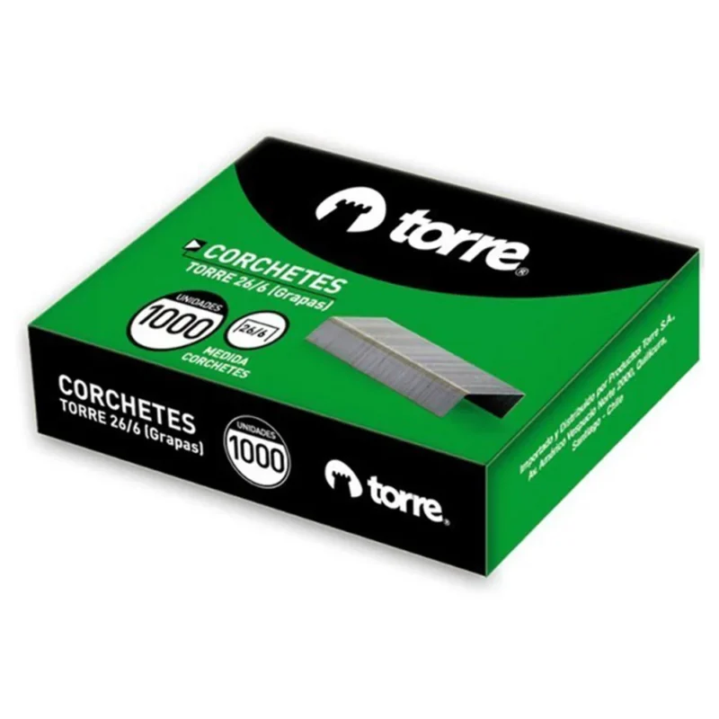 Caja Corchetes 26/6 1000 unidades Torre