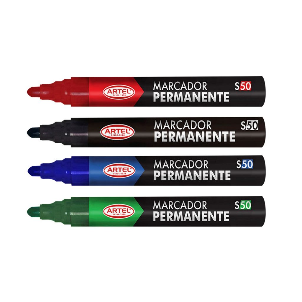 Marcador Permanente Punta Redonda S50 Artel