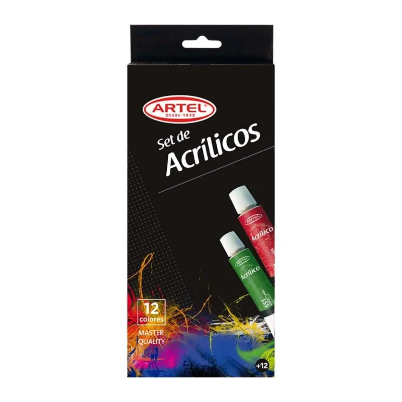Set de Acrilicos 12 colores Artel