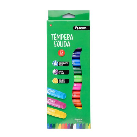 Tempera Solida 12 colores