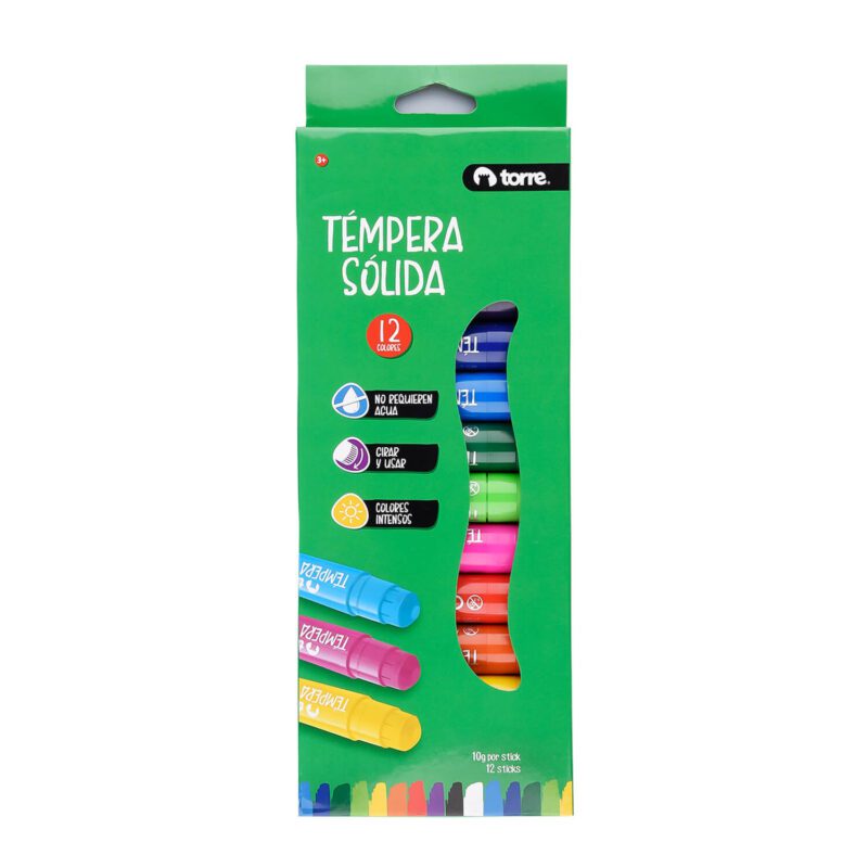 Tempera Solida 12 colores