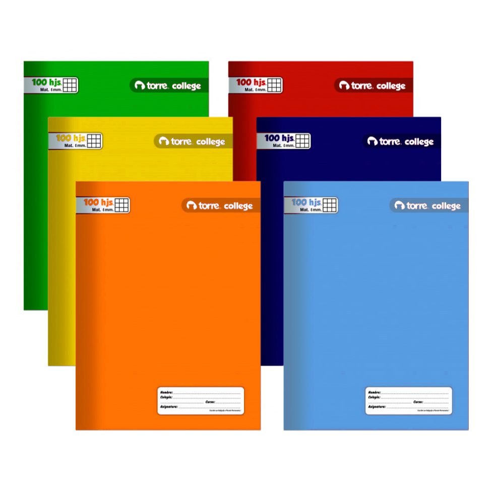 Cuaderno College 100 hjs 7 mm Torre