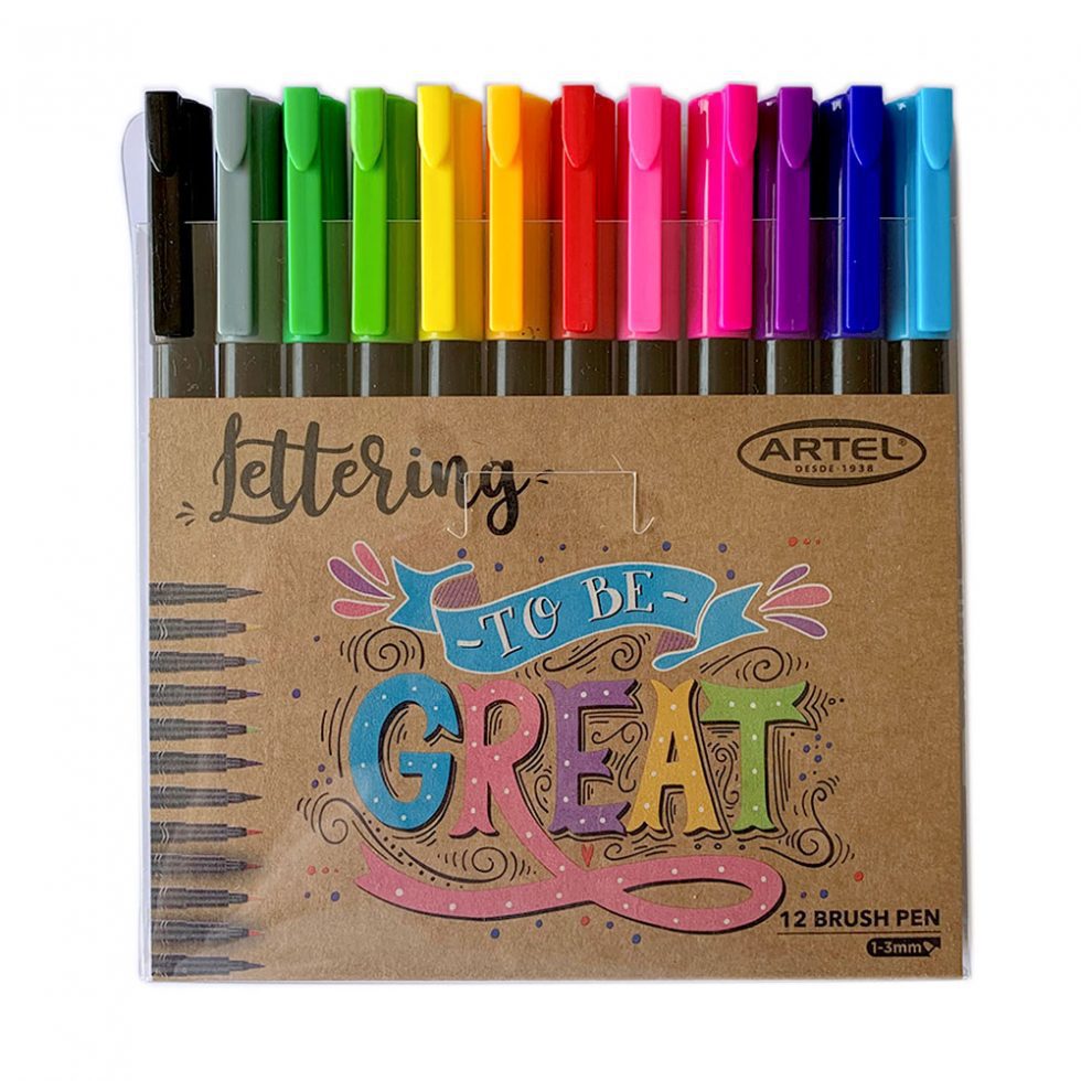 Set de 12 Marcadores Lettering Artel
