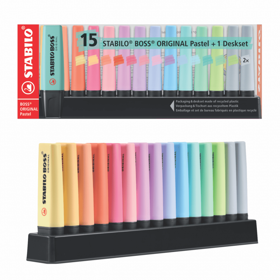 Deskset 15 destacadores Stabilo Boss Pastel - Imagen 2
