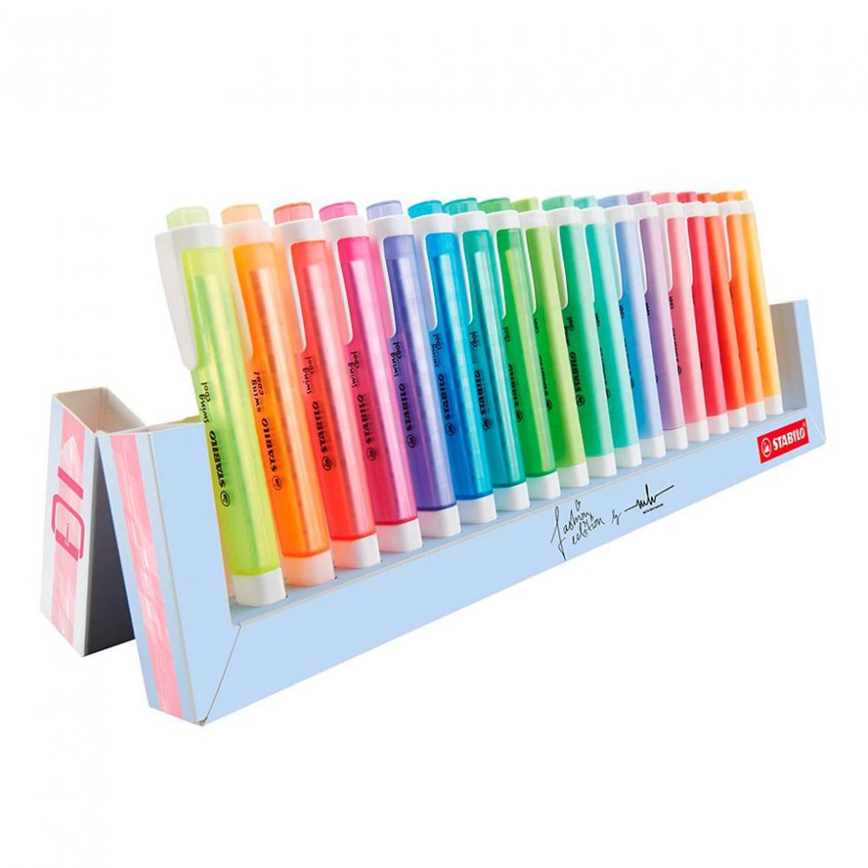 Deskset 18 destacadores Stabilo Swing Cool