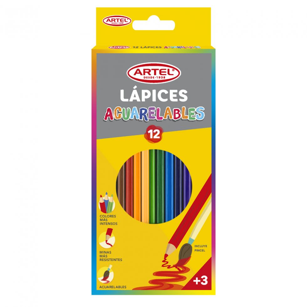 Set 12 Lápices Acuarelables Artel