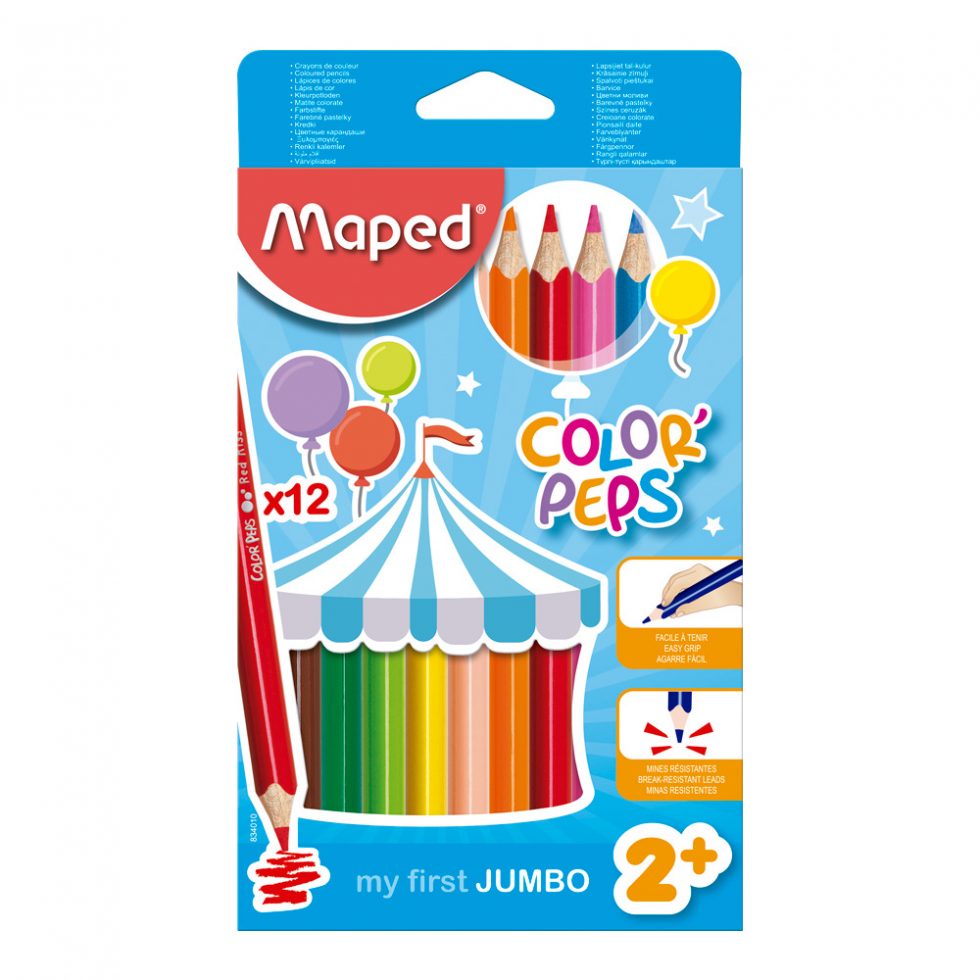 Set de 12 lapices de colores JUMBO Colorpep Maped