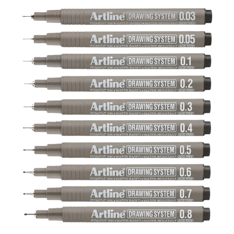 Tiralineas Drawing System Artline por unidad