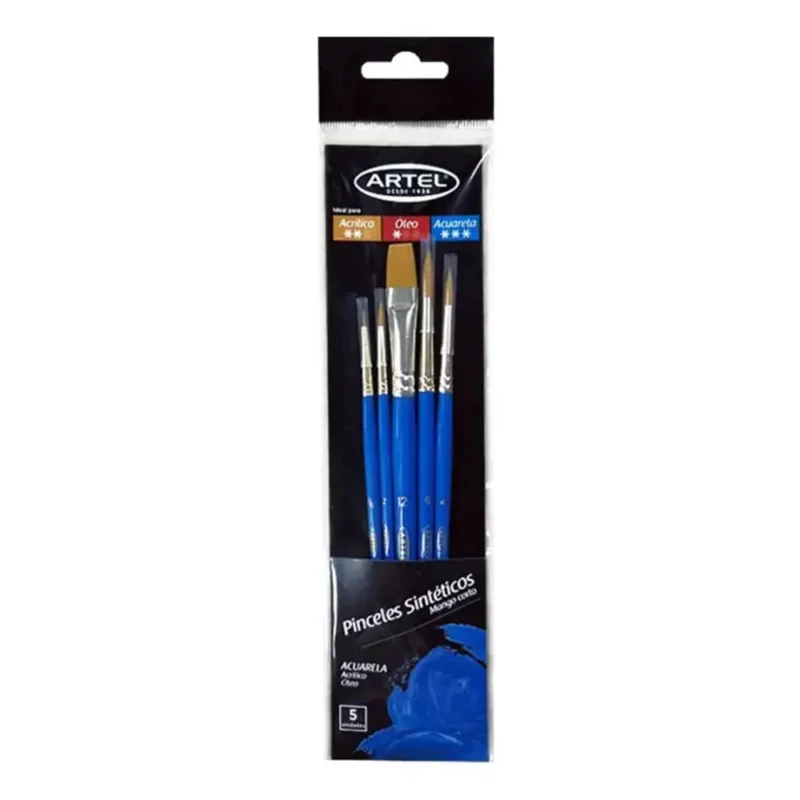 Set de 5 pinceles cortos Acuarela Artel