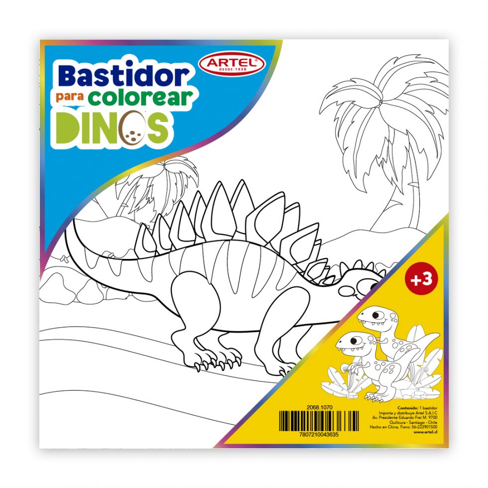 Bastidor para colorear Dinosaurios Artel