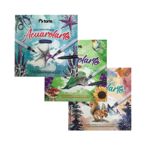 ACUARELARTE: Libro para colorear acuarelas