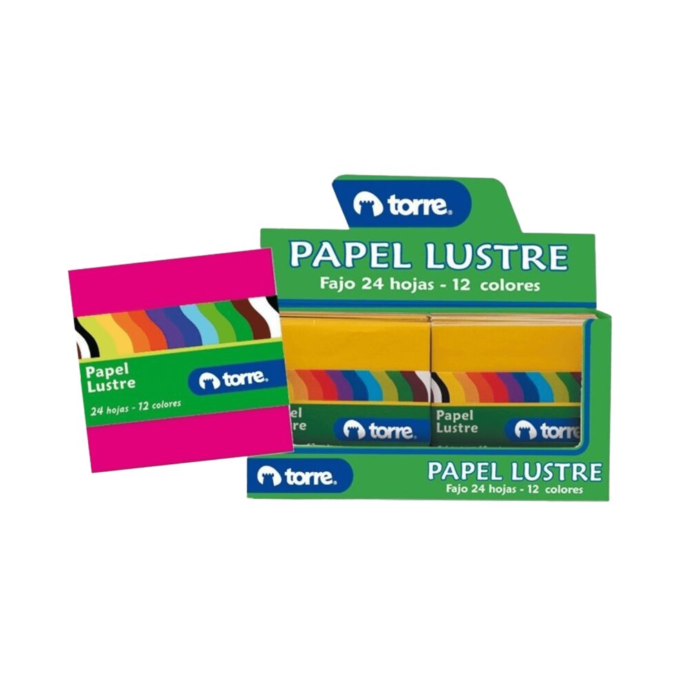 Fajo Papel Lustre 12 Col 10x10 cms. Torre - Imagen 2