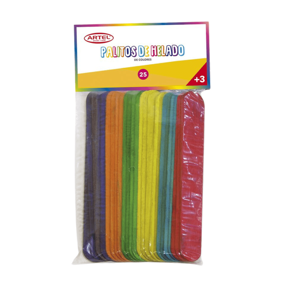 Palos de Helado Grande Colores Artel