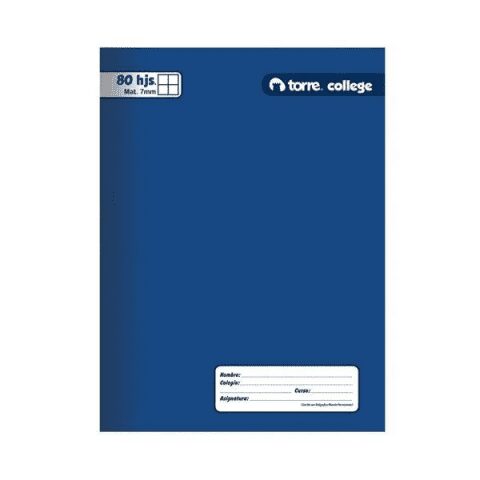Cuaderno College Cuadriculado 80 hjs 7 mm Torre