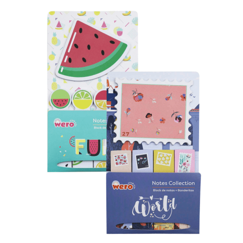 Set Notas Adhesivas + 4 Banderitas Wero