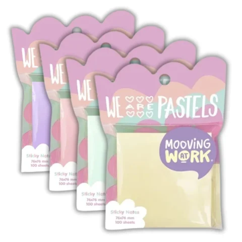 Set Notas Adhesivas Pastel Mooving 76x76