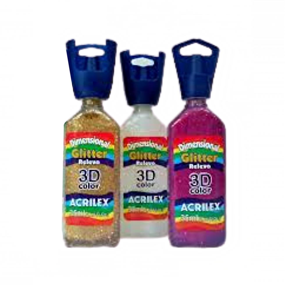 Pintura Dimensional Glitter Acrilex por Unidad