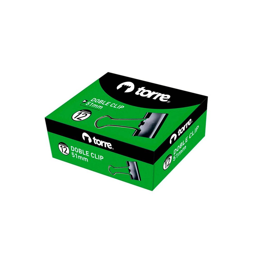 Caja 12 Doble Clip Torre 51 mm