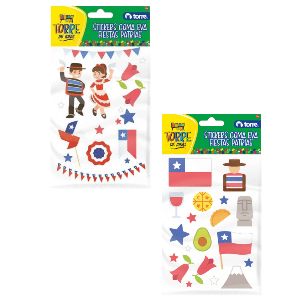 Stickers Goma Eva Fiestas patrias Torre