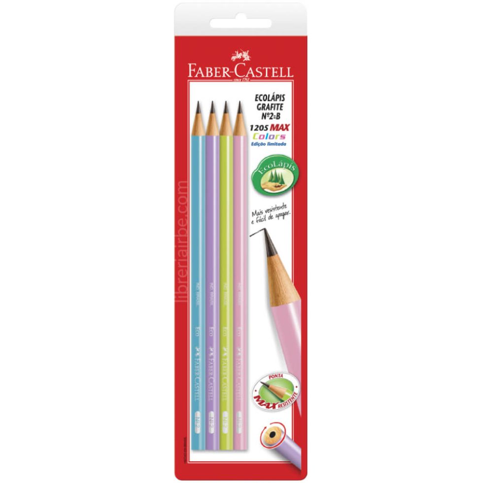 Set de 4 eco-Lápices grafito pastel Fabel Castell
