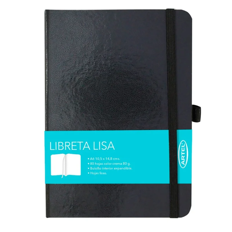 Libreta Negra A6 Lisa Artel