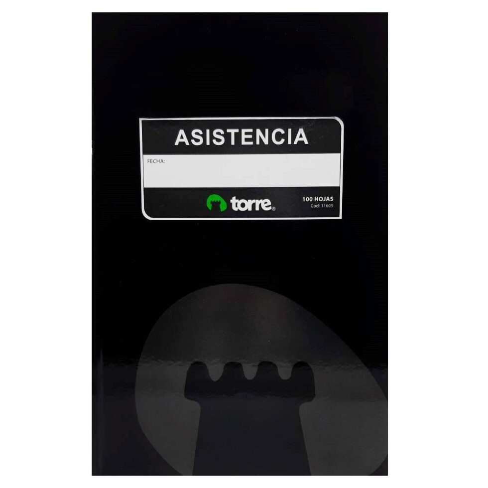 Libro de Asistencia 100 hojas Torre