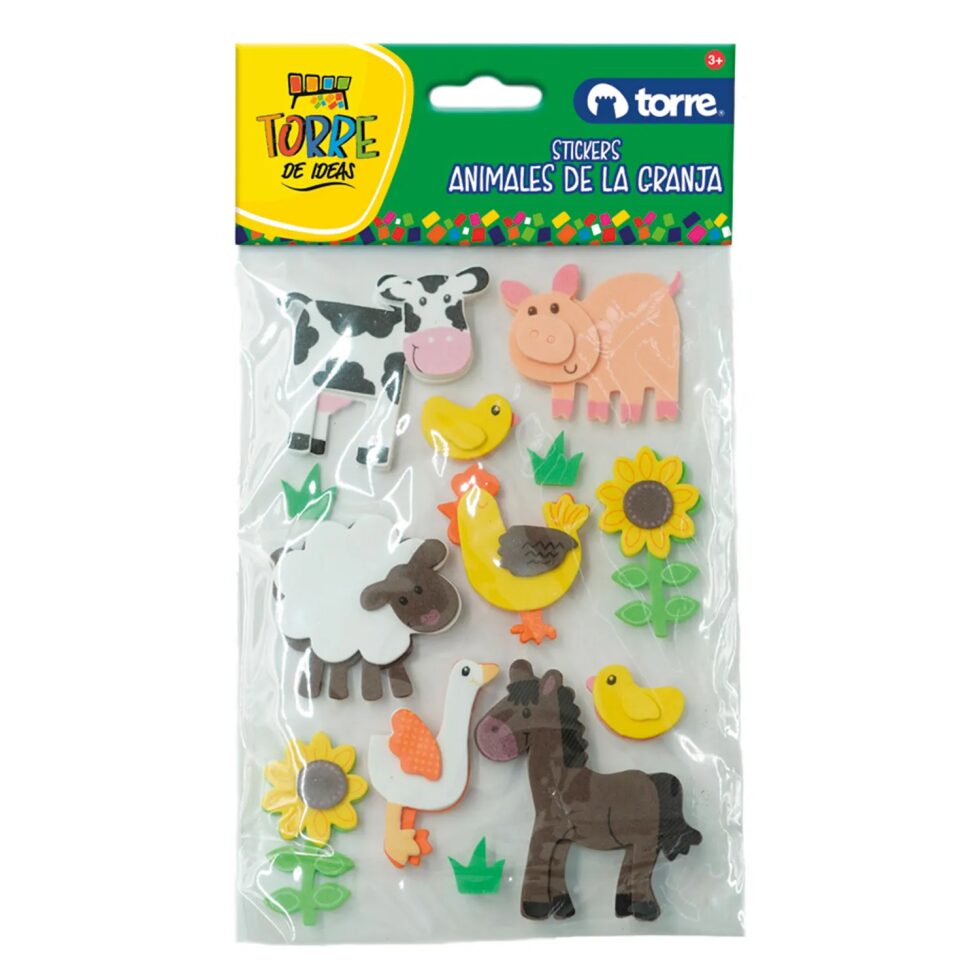 Set Sticker Animales Granja Torre