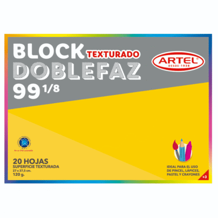 Block de Dibujo Medium Doble Faz 99 1/8 Artel