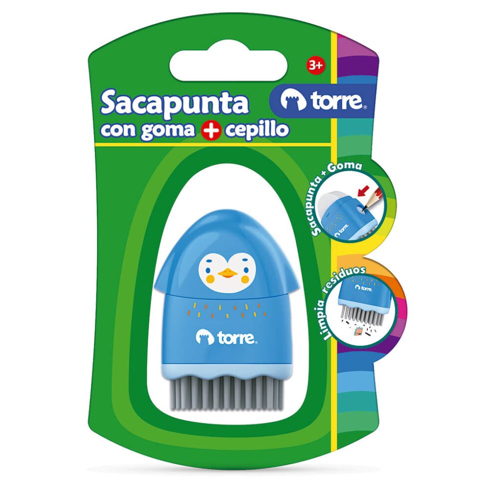 Sacapunta con goma y cepillo Torre