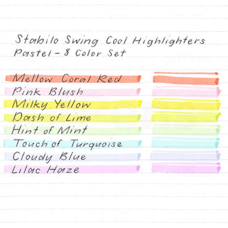 Set de 6 destacadores Swing Cool Pastel Stabilo - Imagen 2