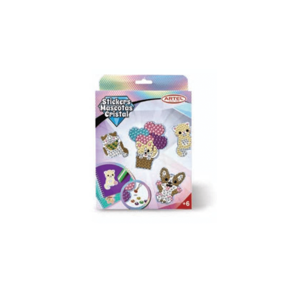 Set Stickers Crystal Cool Mascotas Artel