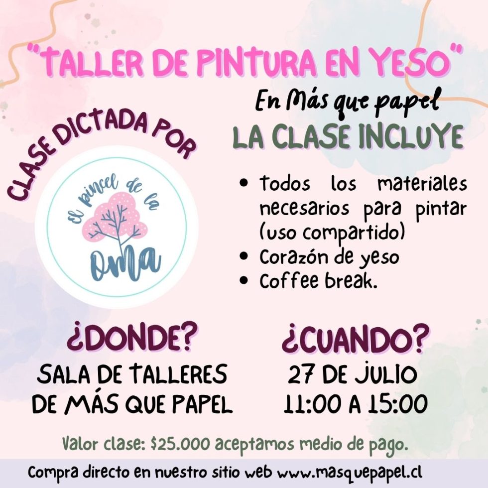 Taller pintura en Yeso