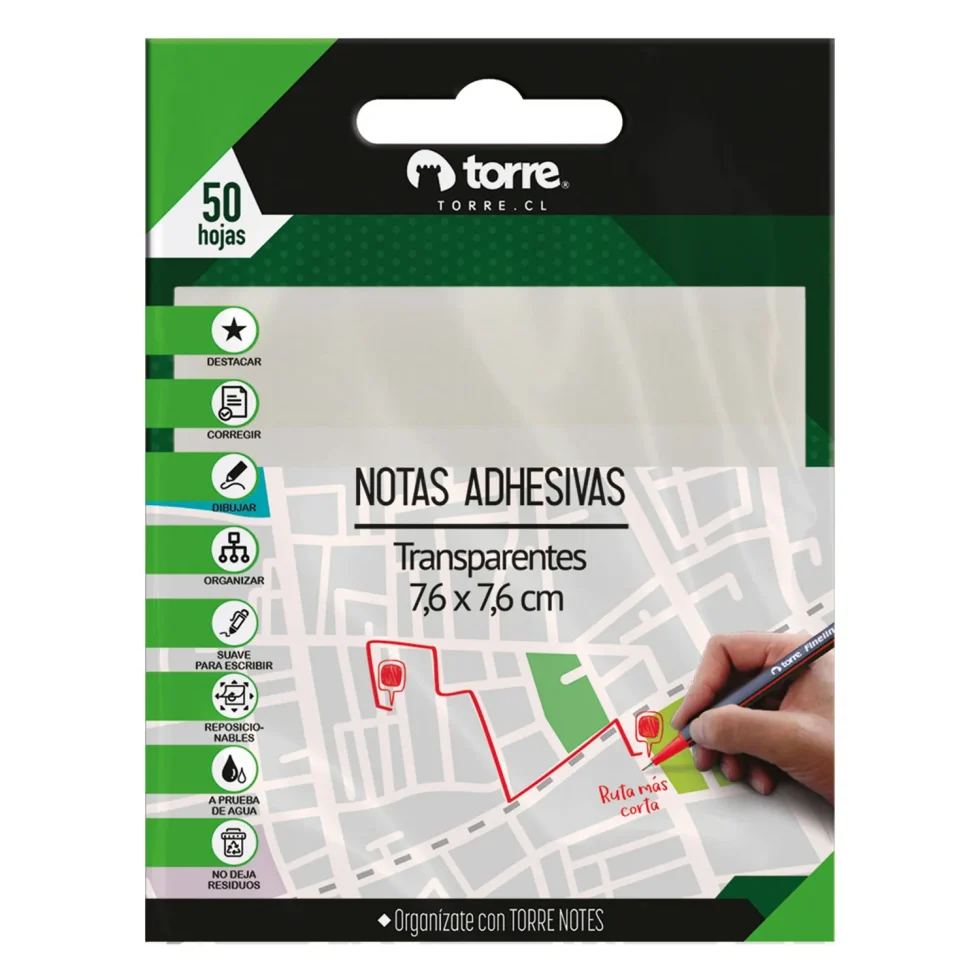 Notas Adhesivas Transparentes Torre