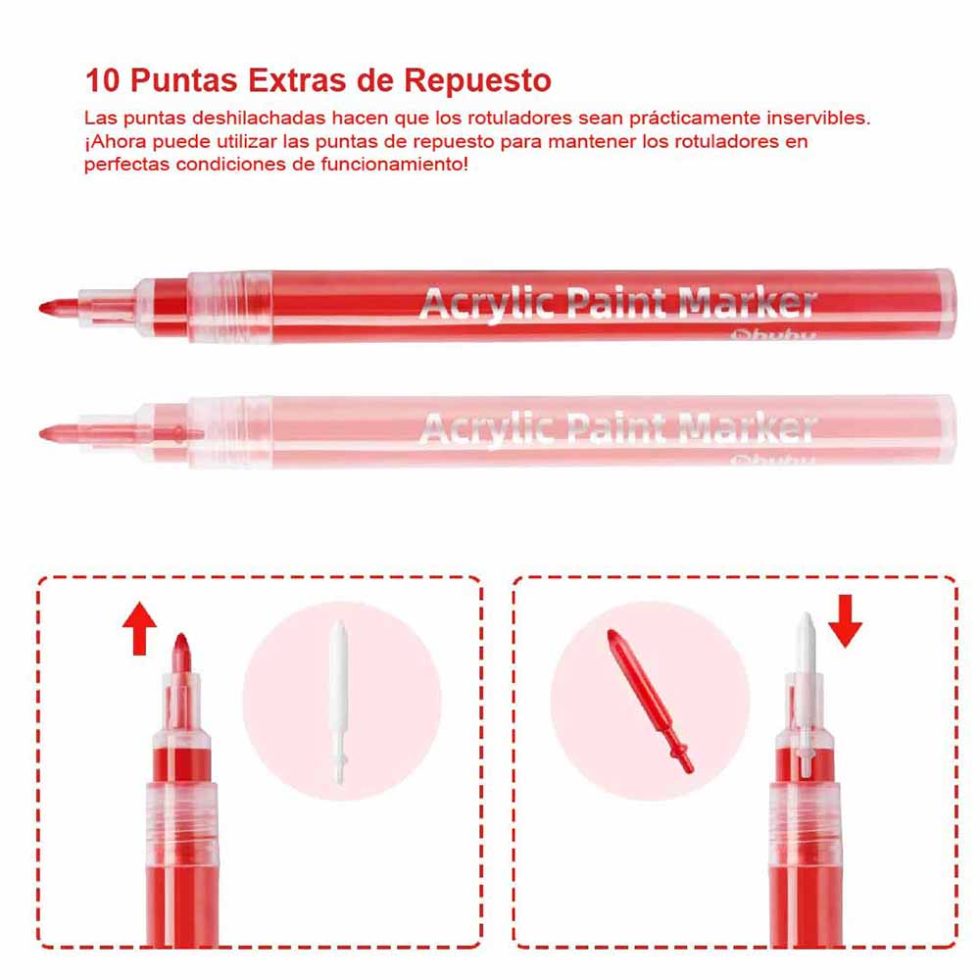 40 Marcadores Acrílicos OHUHU - Imagen 5