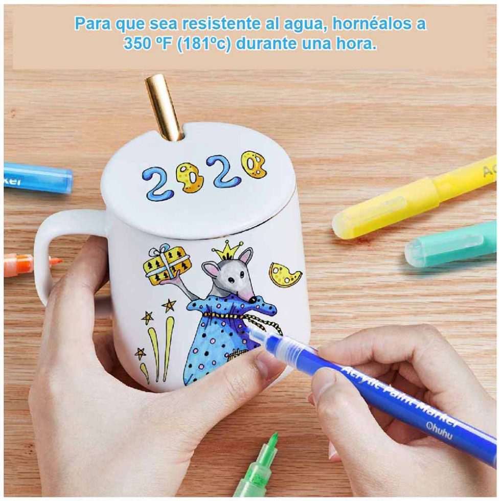 40 Marcadores Acrílicos OHUHU - Imagen 7