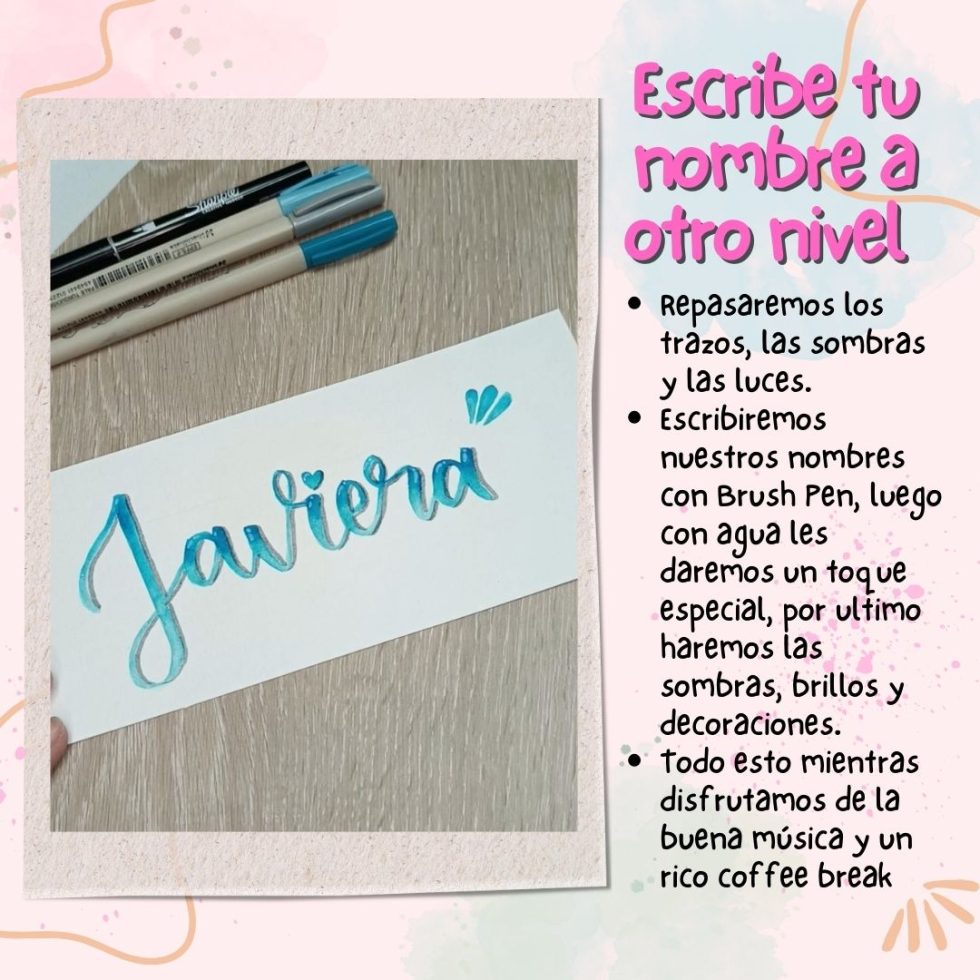 Taller Lettering Acuarelable sábado 24 de agosto - Imagen 2