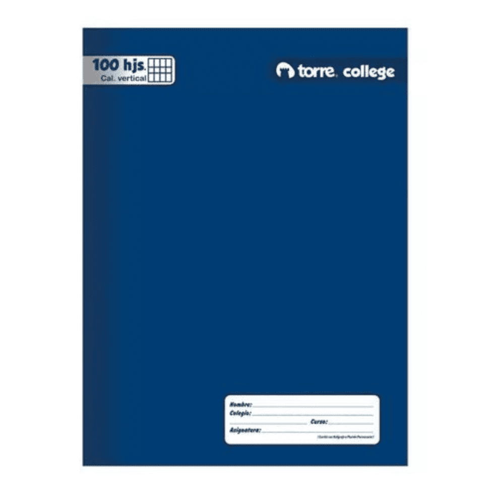 Cuaderno College Caligrafía Vertical Torre 100 hjs