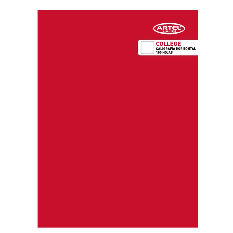 Cuaderno College Caligrafía Horizontal Artel 100 hjs