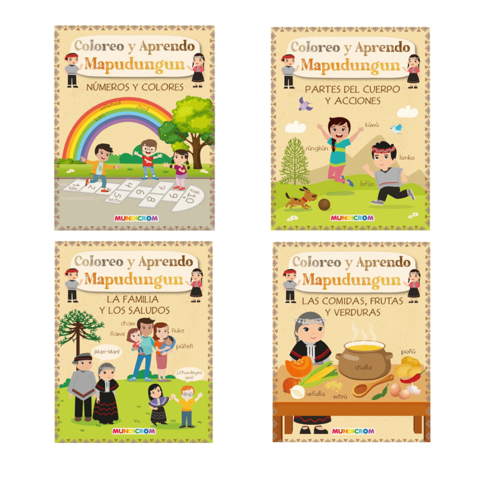 Colección Coloreo y Aprendo Mapudungun Mundicrom
