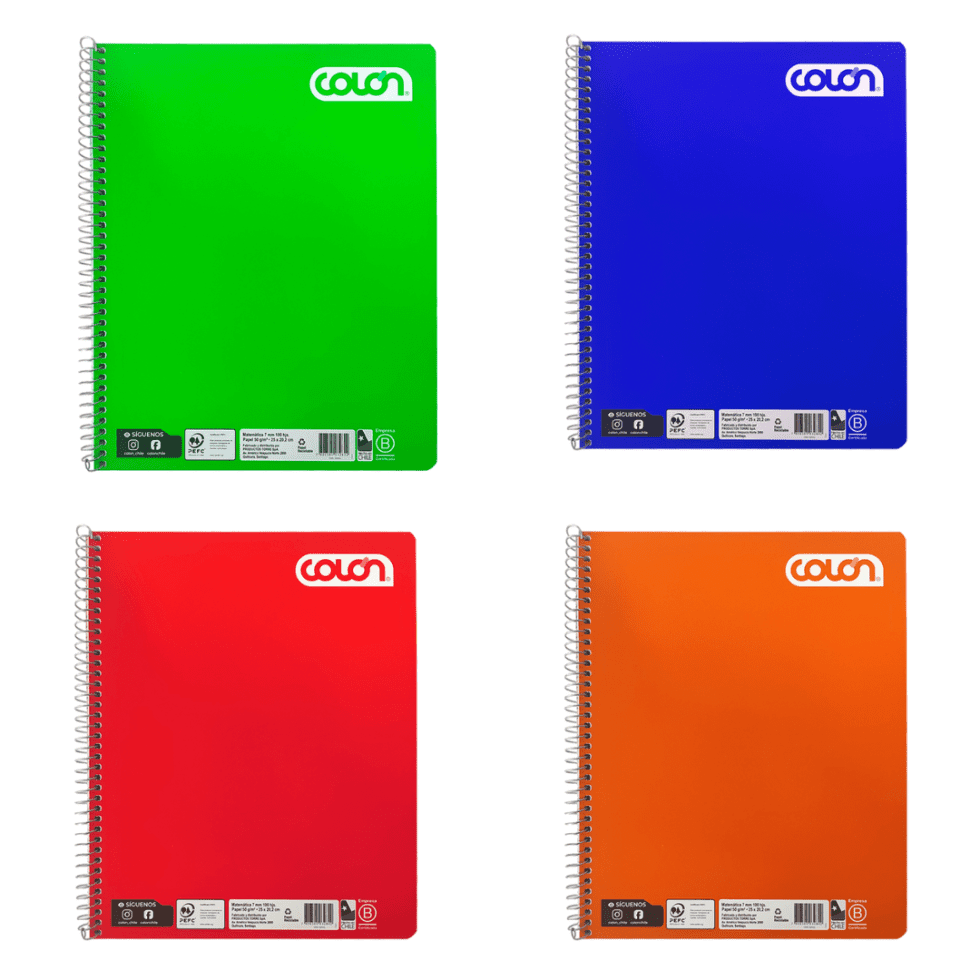 Cuaderno Universitario Liso Colon