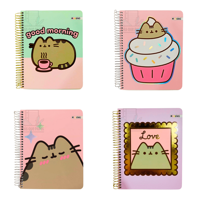 Cuaderno Medio Oficio Pusheen Mooving
